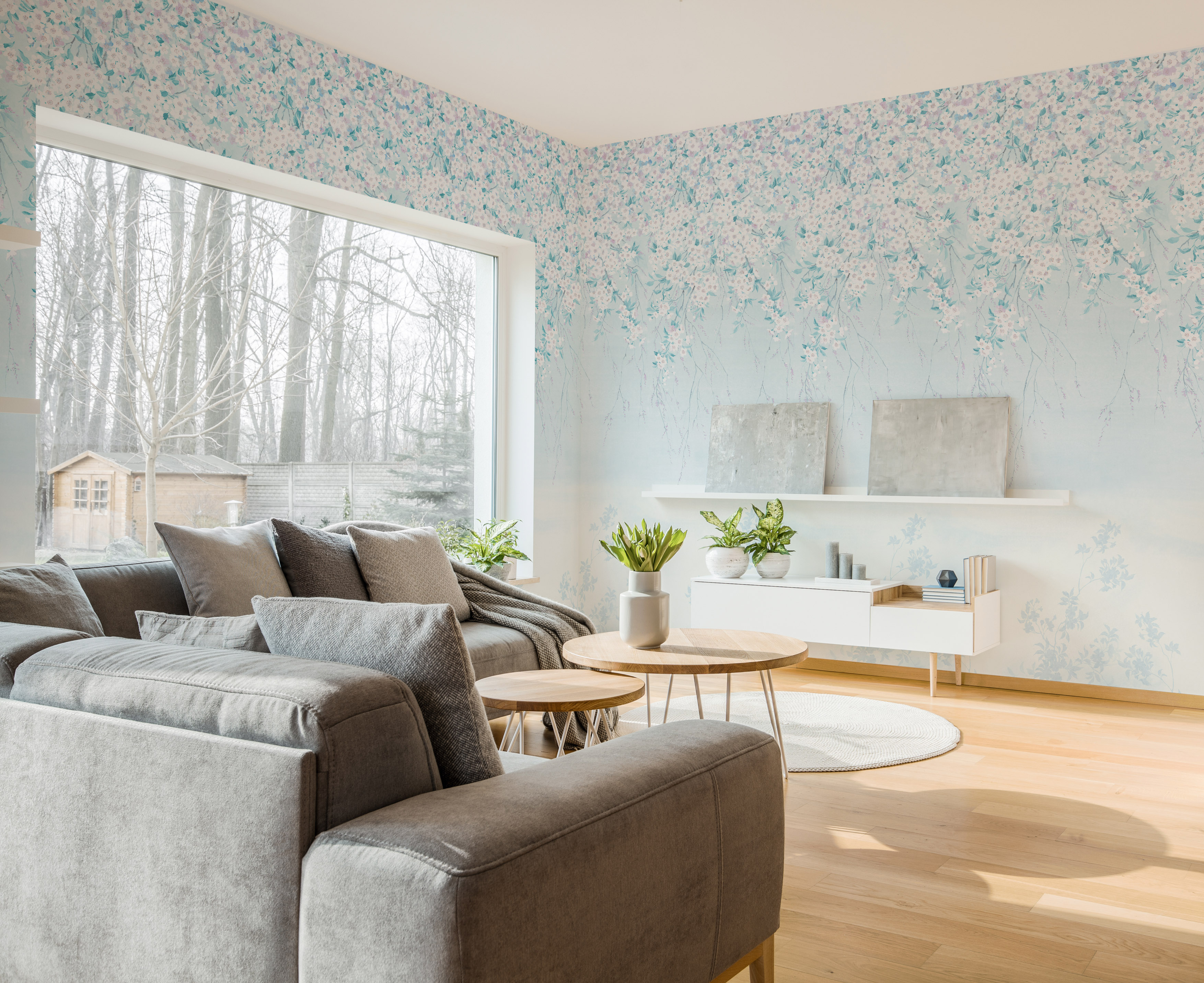 Панно Loymina Пейзаж Сады ART10 006 3×1 фото в интерьере